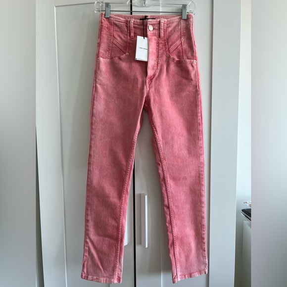 NWT jeans Isabel Marant, size fr 34, xs, pink - Picture 4 of 15